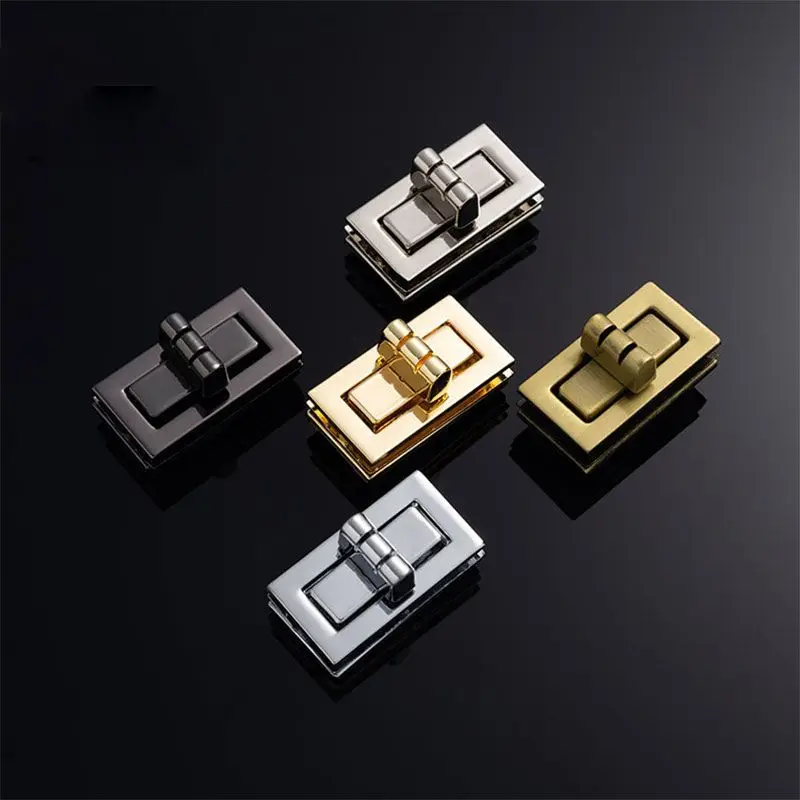 Metal Square Tiny Bag Turn Lock Handbags Purse Clasp Catch Buckles DIY Craft Hardware Case Bag Closures Snap Clasps Accessories