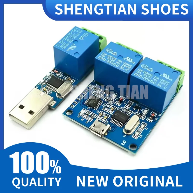 LCUS-1 type 1/2 channel USB Relay Module Electronic Converter PCB USB Intelligent Control Switch
