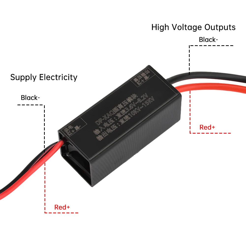 15KV Pulse Arc High Voltage Module 3.6V/7.4V Boosting High Voltage Transformer 10 minutes long work Arc High Voltage Discharge