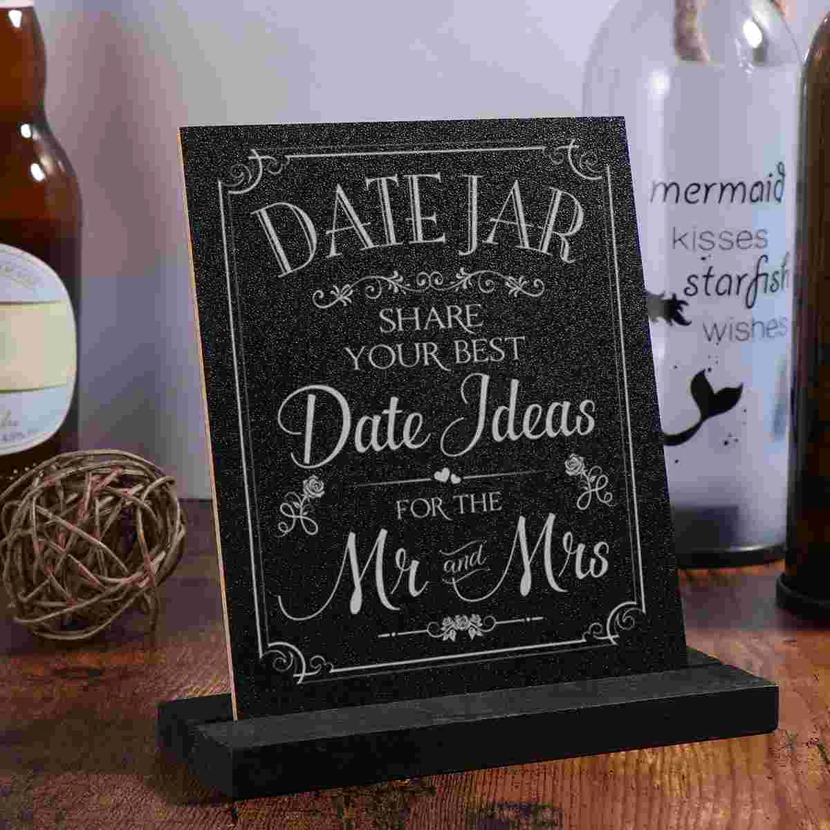 Chaulkboard Mini Label Office Decor Wedding Signage lavagna con Base in legno