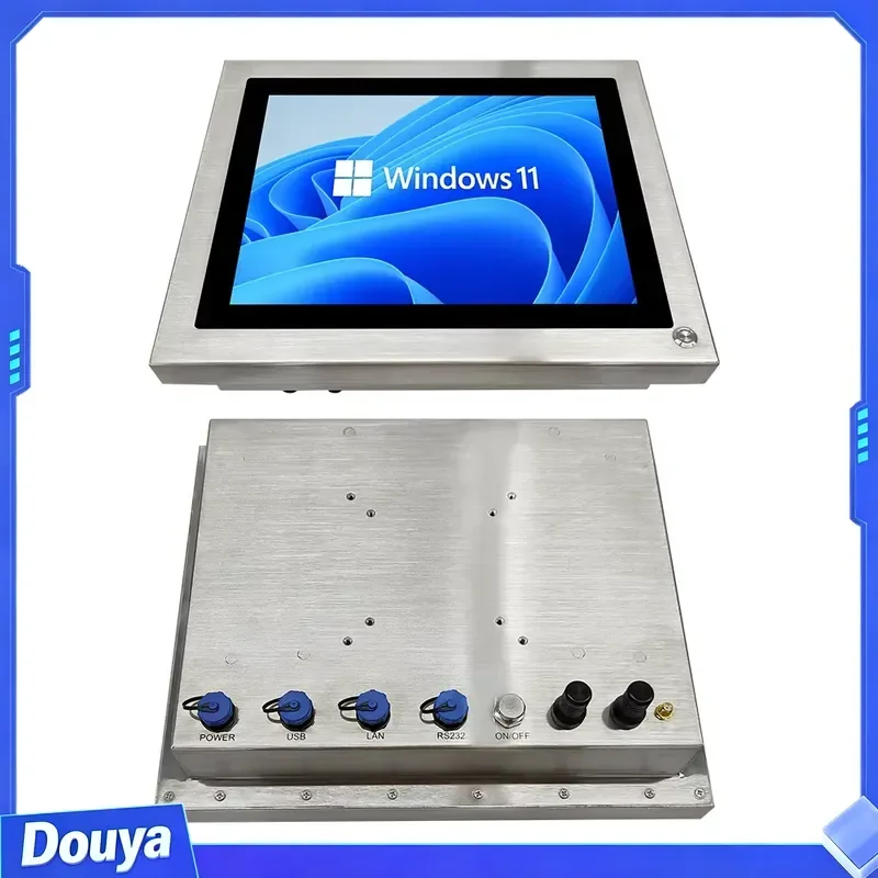 15 17 19 Inch Stainless Steel Panel PC With Buttons Embedded Wall Mount Windows Android Industrial Panel Pc