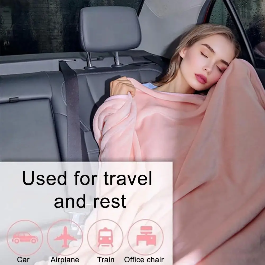 Portable Warm Blanket Multi functional travel blanket flannel blanket for nap air conditioning blanket anti-static blankets