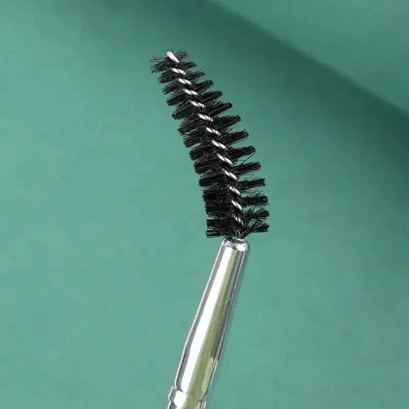 Multi-Functional Mini Eyelash Brush for Tinting Angled Eyebrow, Cream Gel Application, Soft Nylon Bristles, ABS Plastic Rod