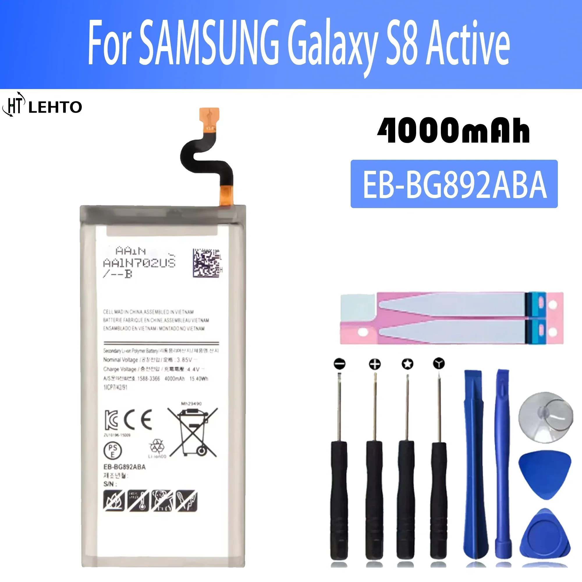 

New Replacement Battery EB-BG892ABA For Samsung GALAXY S8 Active 4000mAh Phone Battery