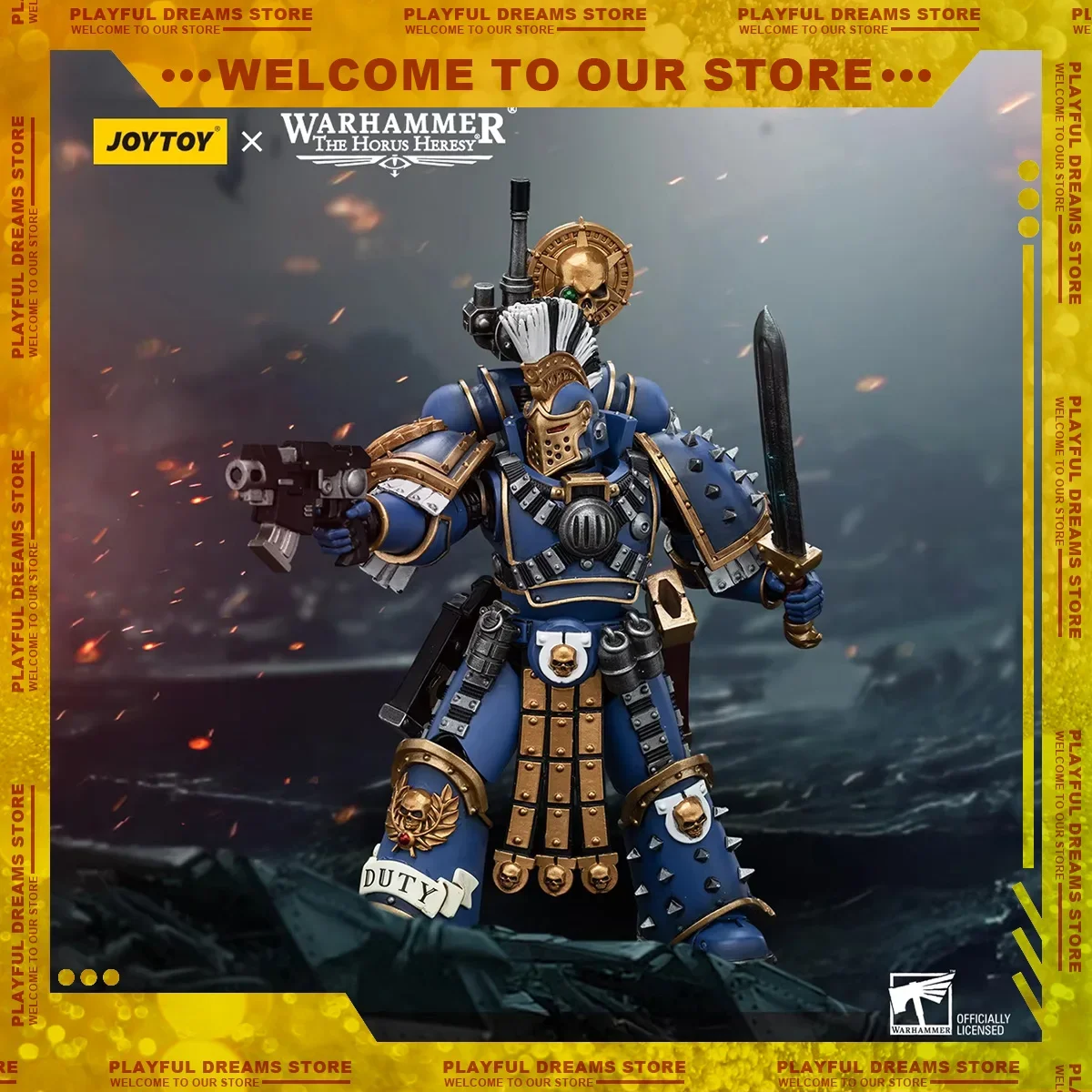 JOYTOY Warhammer 40K Figures Ultramarines Action Figure Remus Ventanus Figurine Anime Model Kids Toys Ornament Gift