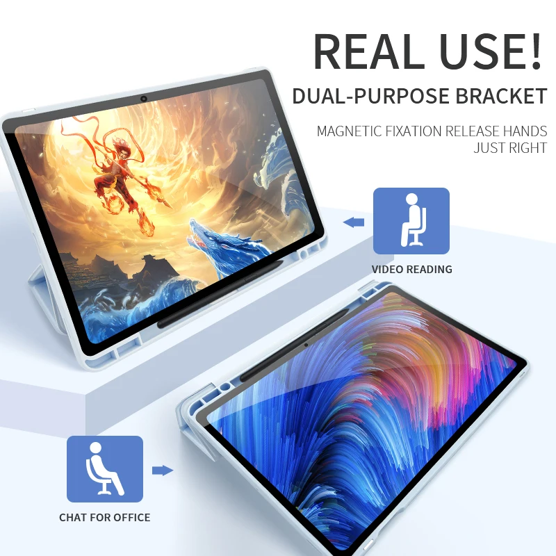 Pop Magnetic Detachable Tablet Case For Samsung Galaxy Tab S8 Ultra 14.6 Inch S8 + S7 FE Plus 12.4 