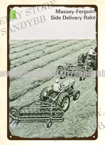 1pcs Massey-Ferguson Side Delivery Rakes mancave machinist Farming metal tin sign