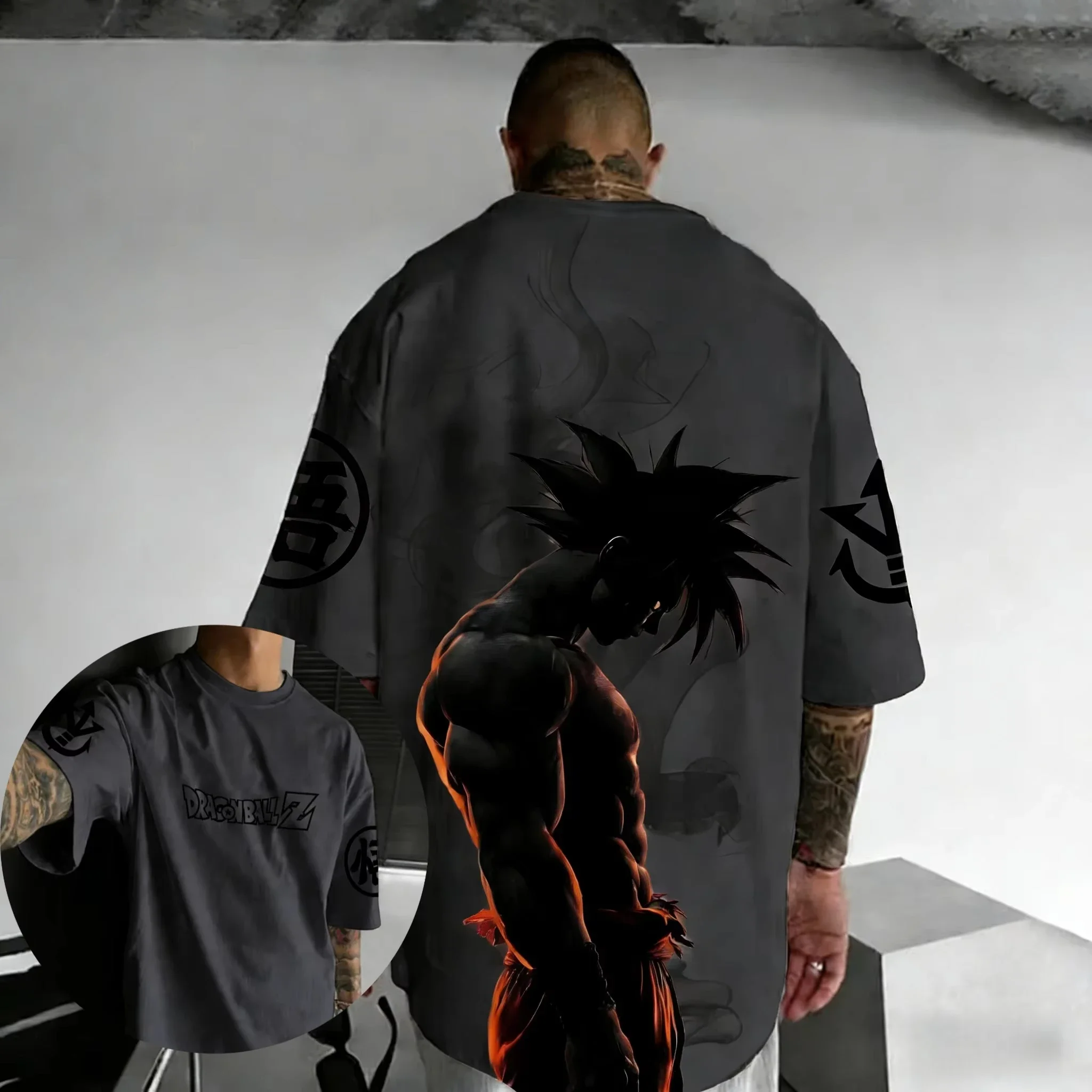 Dragon Ball Japanisches Anime Herren-T-Shirt Jungen Kinder Harajuku-Stil Kurzarm Goku Top Sommer Mode Kleidung