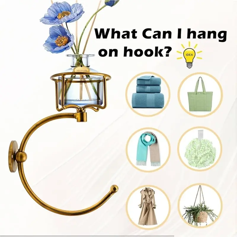 B23B Candle Holder Towel Hook Towel Rack Hook Bathroom Hanging Rack