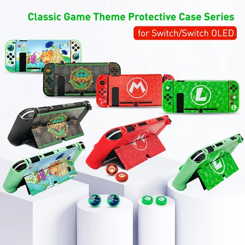 Imagen 2 del producto Para Nintendo Switch Shell estuche rígido estilo ""M"" y ""L"" carcasa protectora cubierta fina piel NS Switch OLED accesorios de juego