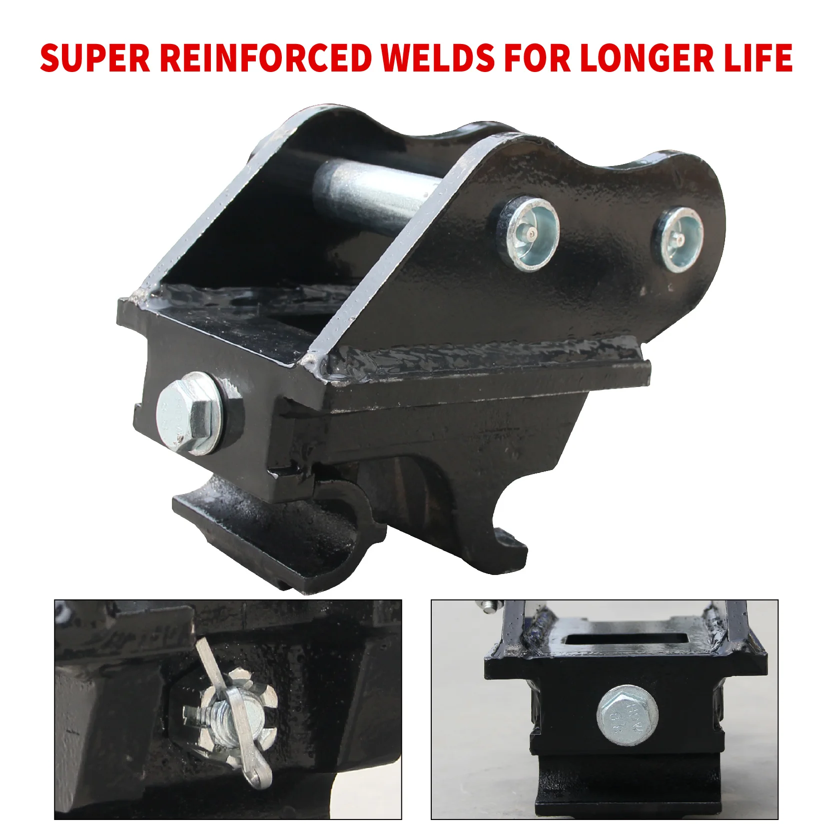 НОВЫЙ металлический быстроразъемный аксессуар для небольшого экскаватора с центральной колесной базой размером 3,74 дюйма и диаметром отверстия 0,98 дюйма. США.