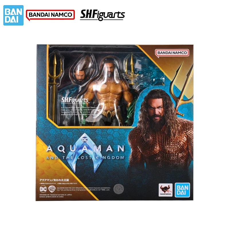 Bandai Original Genuine Figure Aquaman and the Lost Kingdom Model Kit SHF Aquaman Collection Model Action Figure for Boys Toys