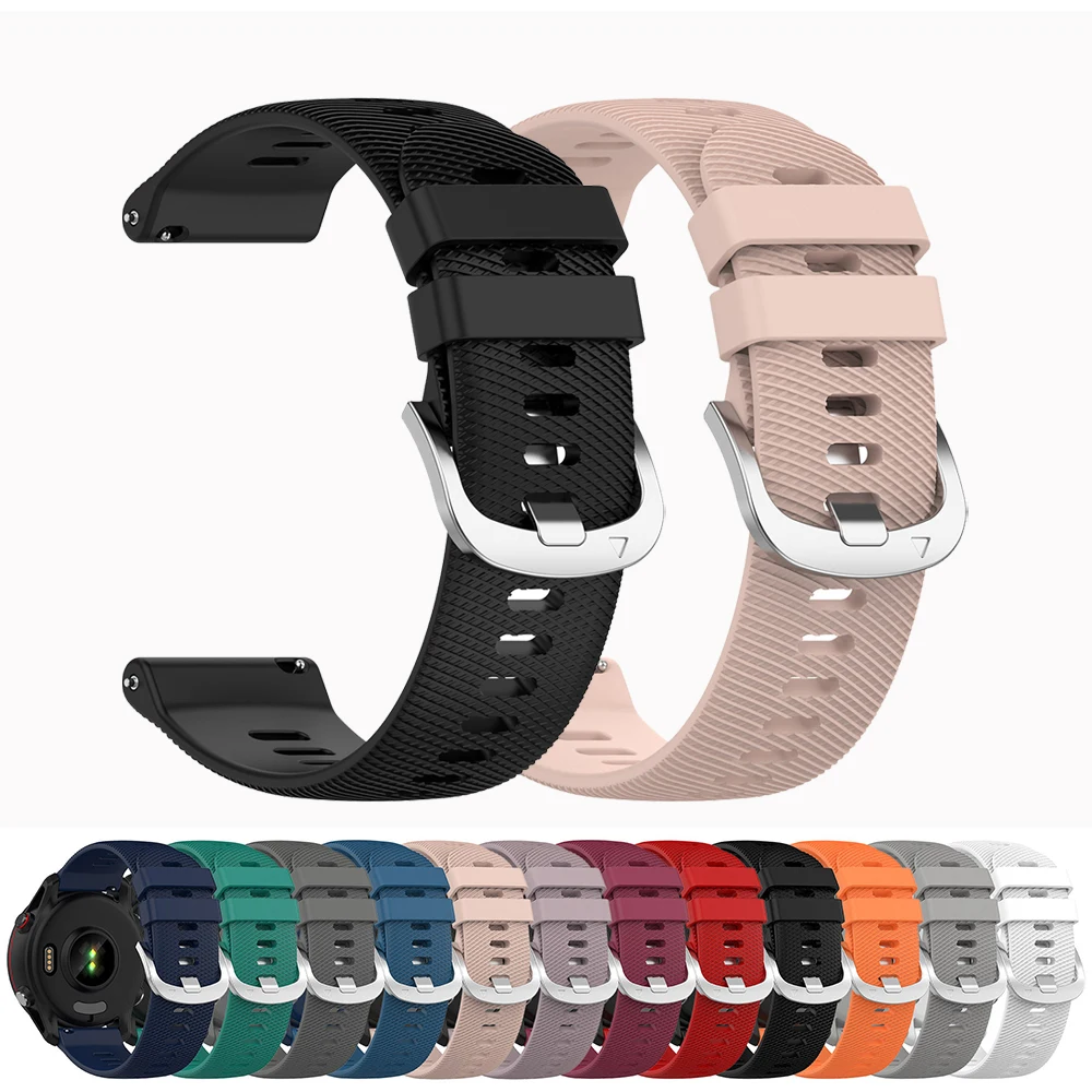 20mm Silicone Replace Straps for Garmin Forerunner 245 245M 645 645M band for Forerunner 165 168 55 Bracelet Watchbands Correa