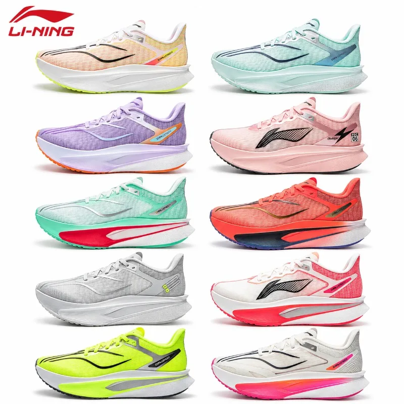 Li-Ning Women's FEIDIAN 6 CHALLENGER Racing Running Shoes SUPER BOOM CARBON-FIBER PLATE LiNing Competition Sneakers ARMW004