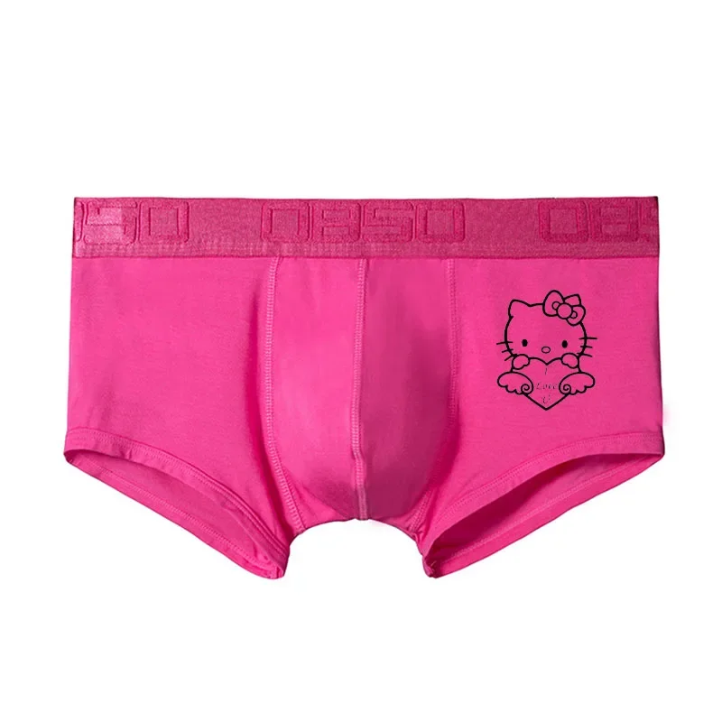 Hellokittys Couple Underwear Sexy Hot Women Low Waist Thong Underwear Thin Seamless Breathable Cartoon Men Women Underwear