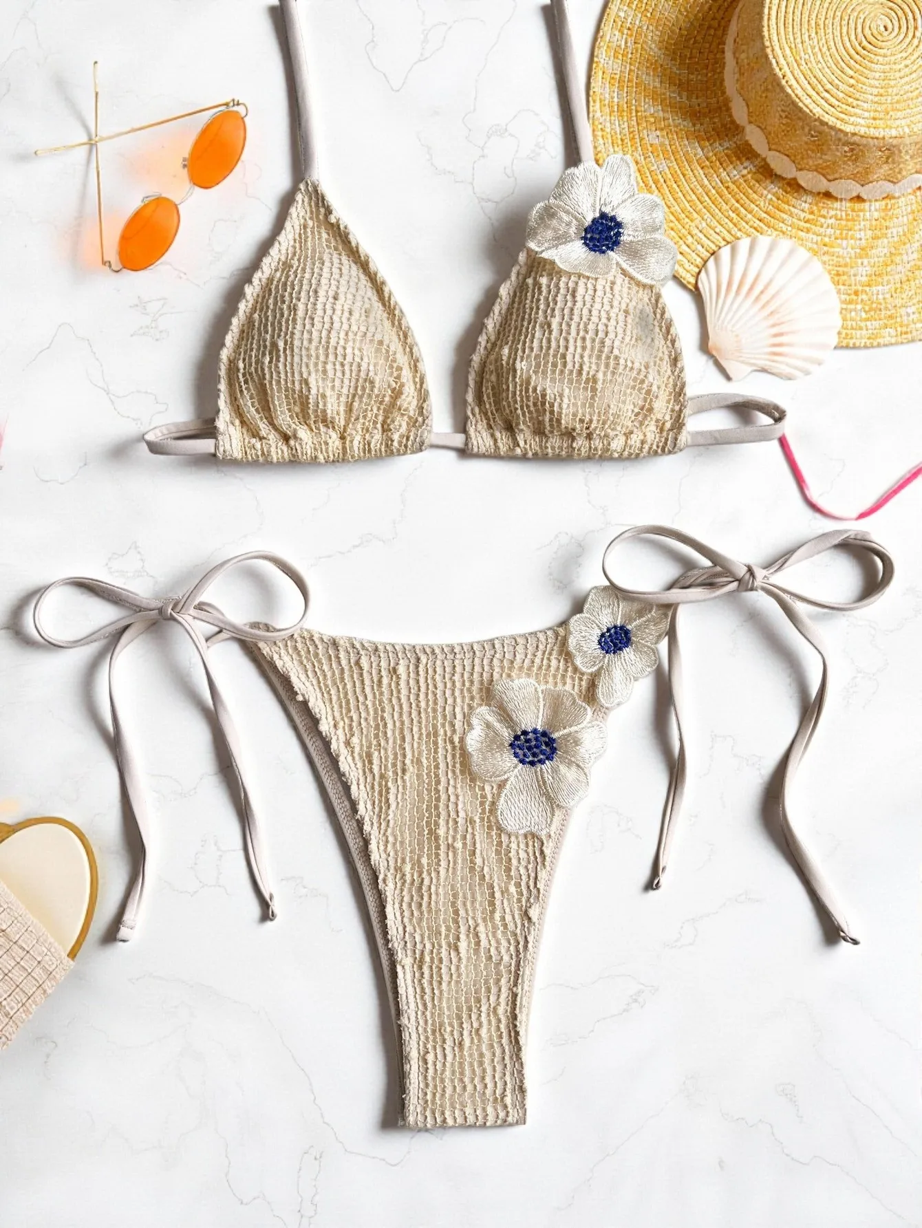 

Сексуальные микро-бикини с цветочным узором и вырезами, комплекты из двух частей, купальники с завязками на шее, пляжная одежда, купальники, бикини, танкини