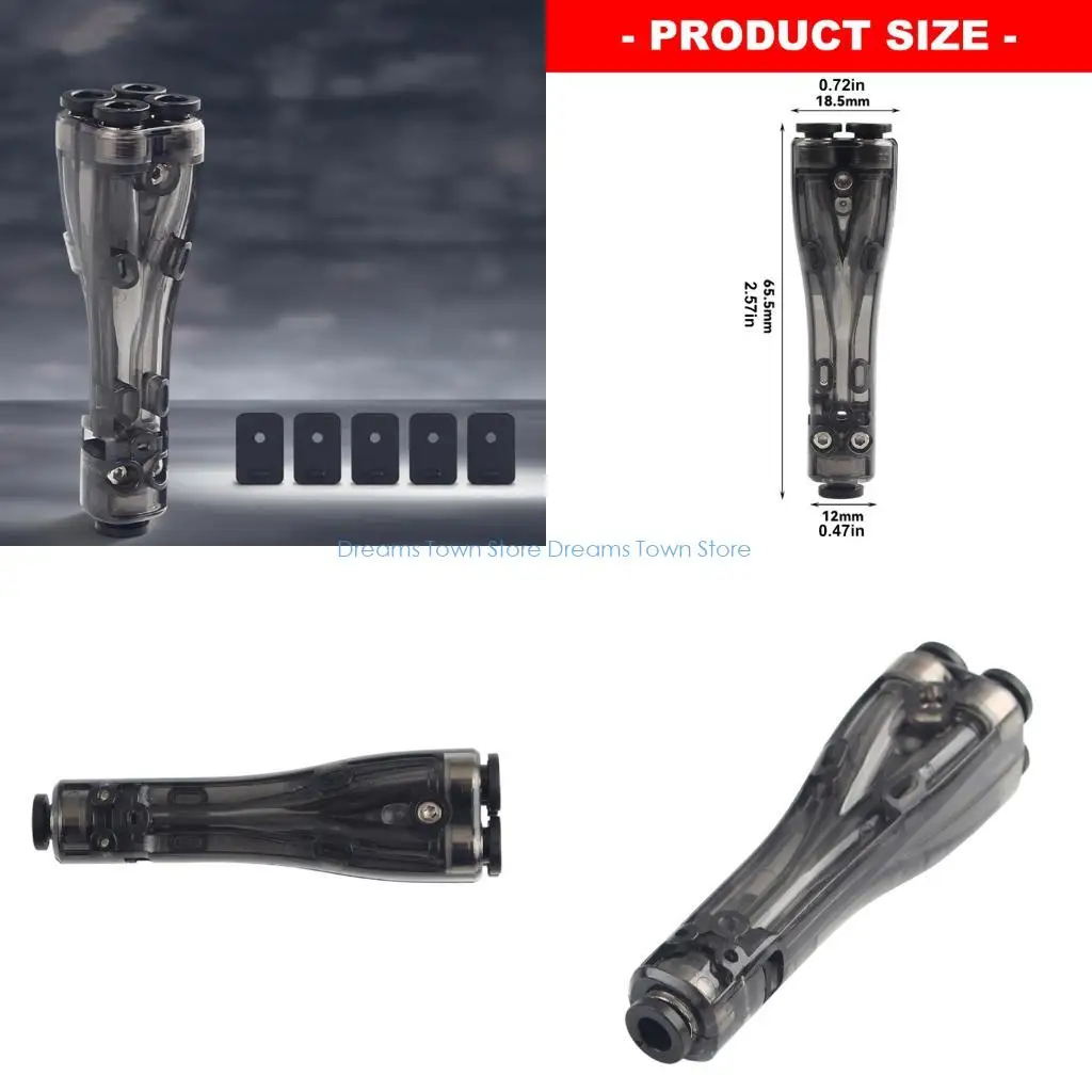 

HX6A 3D Printer Filament Guide Connector 4-in-1 Tube Expansion Port, Compactly Feed Adapter with Mounting Holes Quick Locks