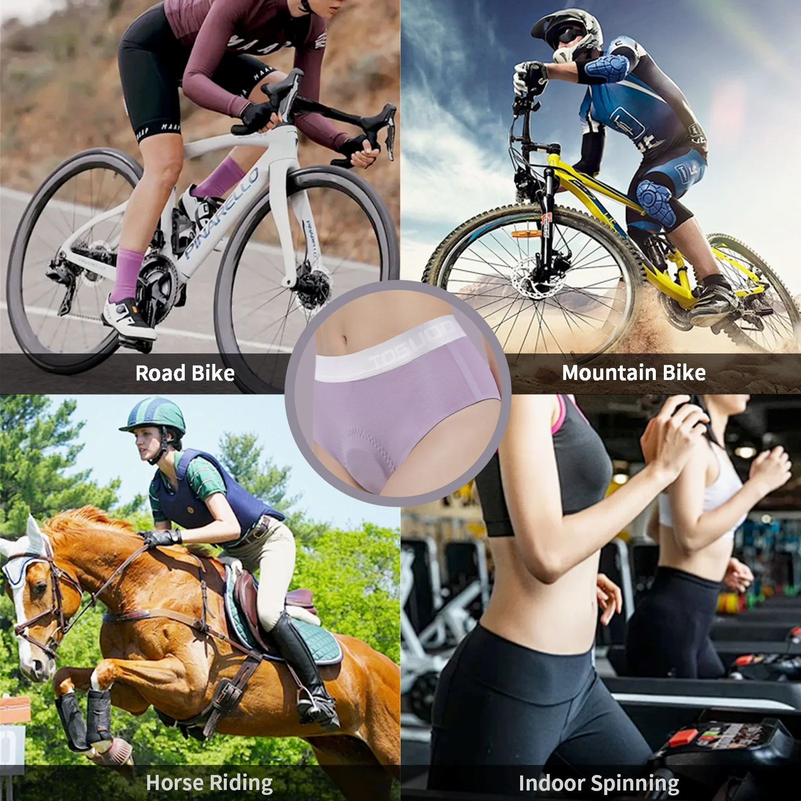 TOSUOD Women's Padded Cycling Underwear Shorts, Shockproof Comfortable Road Bike Cycling Outdoor Sports Tights - Image 5