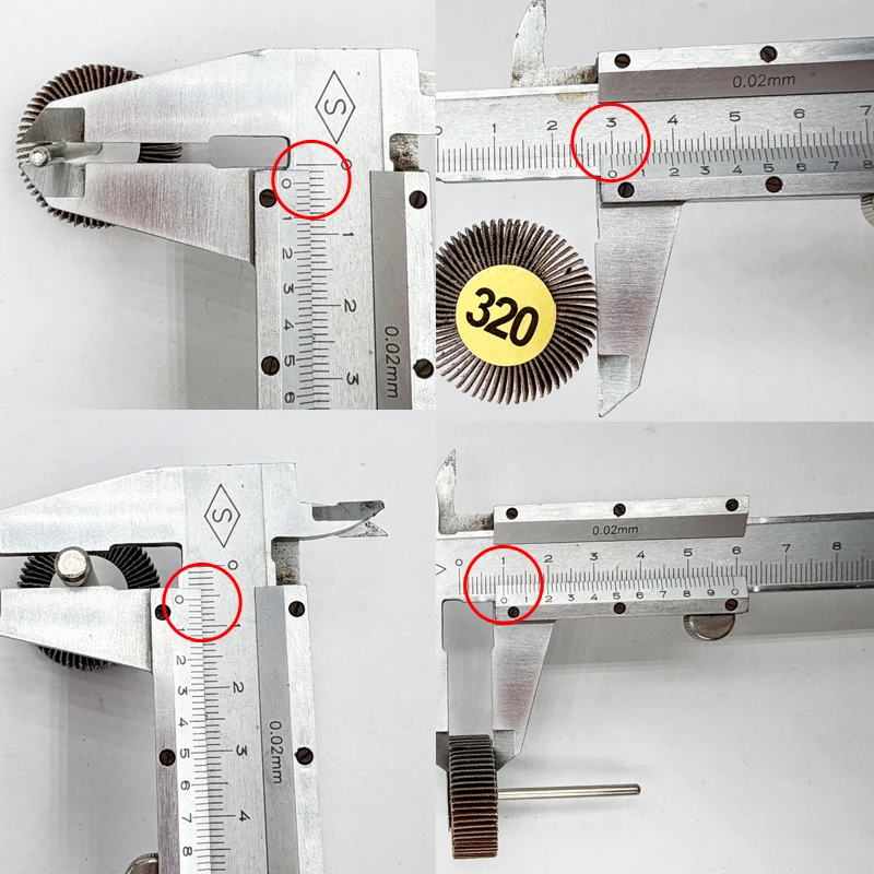 Schleiflamellenrad-Set, Schleifwerkzeuge mit 3/6mm 1/8“ Schaft, Schleifradkopf, Rotationswerkzeuge für Schleifpapier und Rostentfernung - 30x10mm – Detail 12