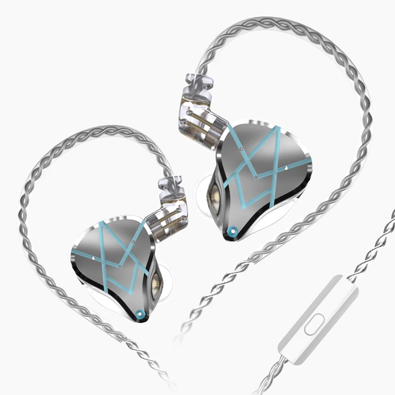 KZ ASX HIFI Earphones Headset 20 BA Units Bass In-Ear Monitor Balanced Armature Earphones Noise-cancelling Sport Headphones ASX