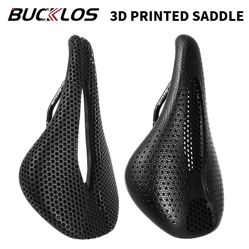 BUCKLOS 3D Printed Bicycle Saddle Honeycomb Road Mountain Bike Seat Cushion Breathable MTB Seat Triathlon Bike Cushion