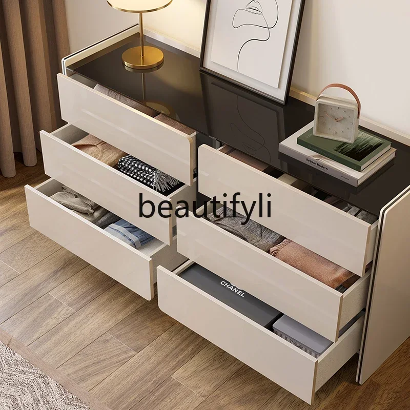 

FG40Italian six-chest cabinet, bedroom storage, living room storage, light luxury, modern multi-functional cabinet