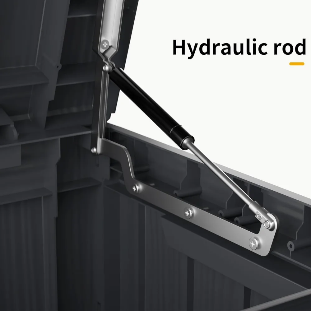 Caja de almacenamiento para exteriores de 180 galones, caja de cubierta de resina bloqueable impermeable, grande, contenedor de almacenamiento para Patio, accesorios para piscina, muebles de cojín