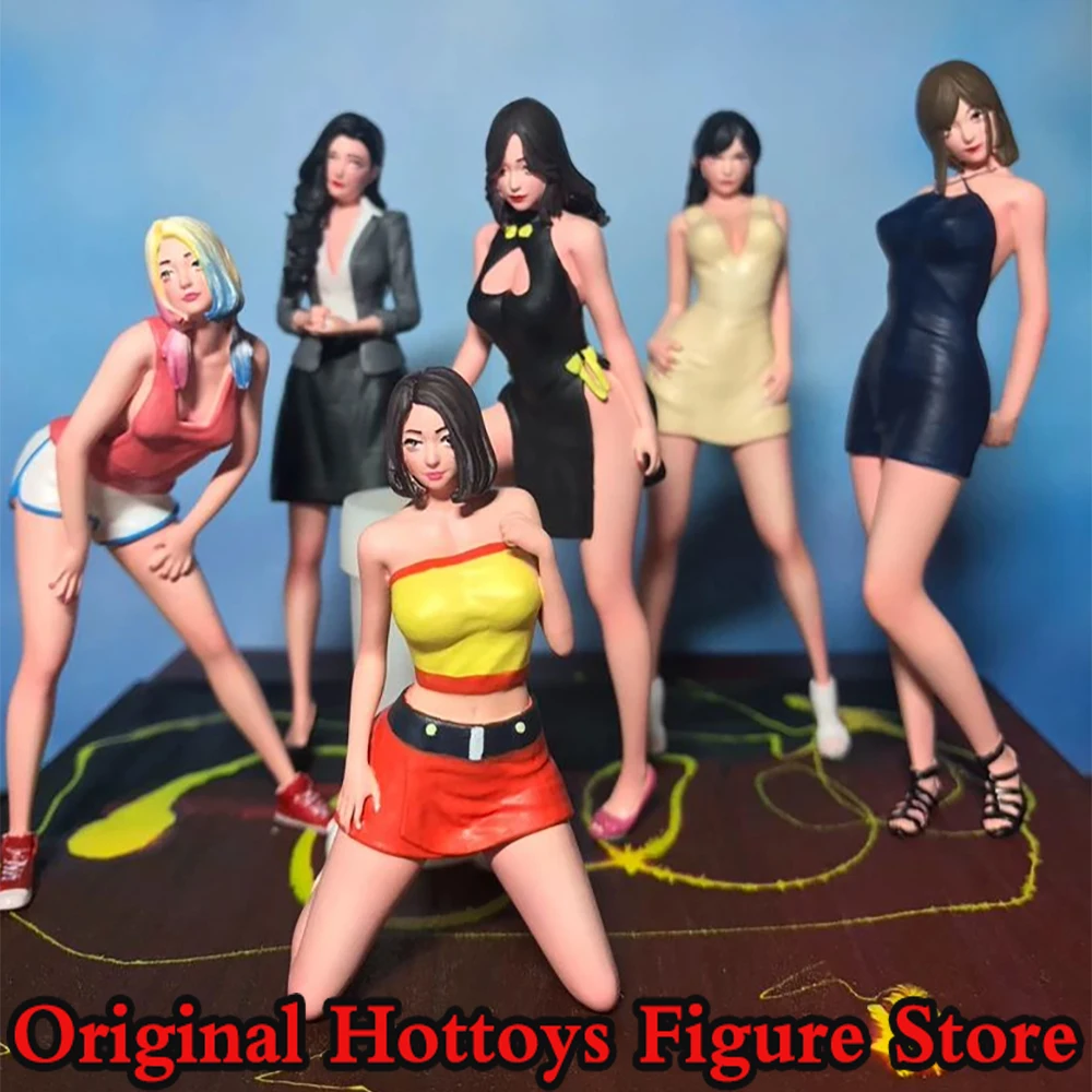 

1/18 Scale Female Soldier Fashion Spicy Girl Mini Painting Sculpture Full Set About 5-9cm Action Figure Model Doll Gifts