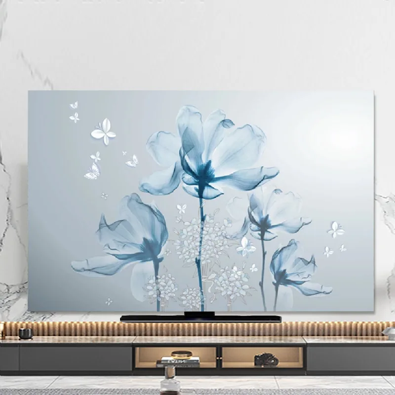 غطاء غبار تلفزيون غطاء غبار من القماش مقاس 32-75 بوصة لطيف على الطراز الأوروبي غطاء شاشة حماية شاشة LED #4