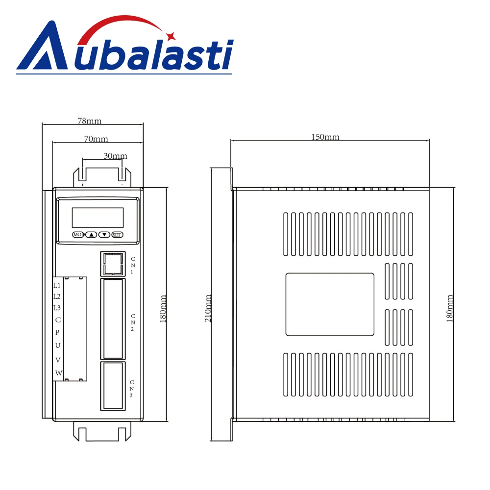 Aubalasti 400 واط 1.27N.m 730 واط 3.5N.m 750 واط 2.4N.m 1KW محرك سيرفو يعمل بالتيار المتردد سائق أطقم 220 فولت تقليل الضوضاء المغناطيس الدائم AASD-15A سائق