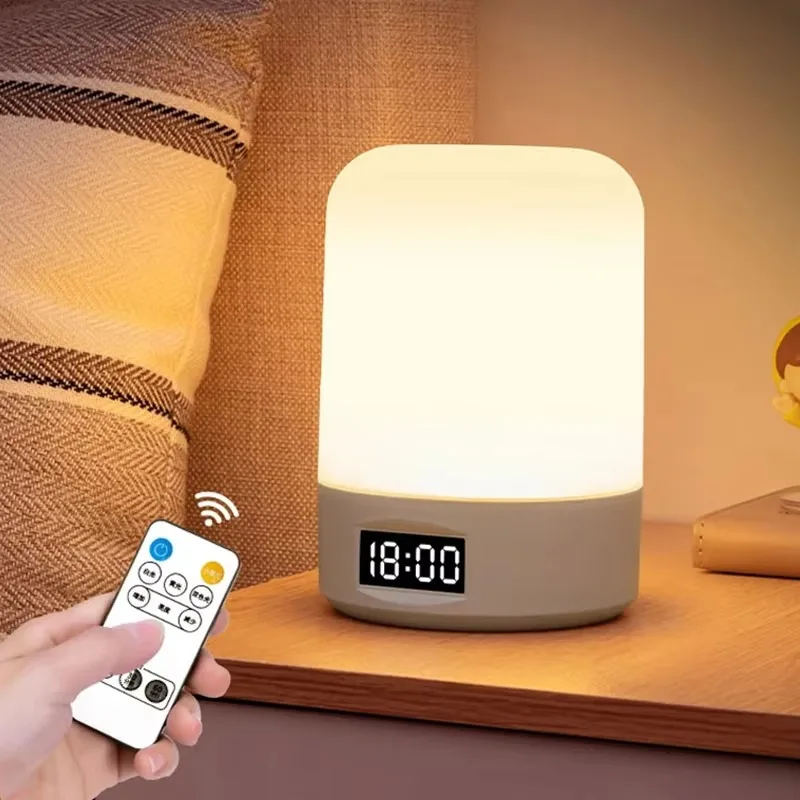 Touch Dimmable LED Bedside Night Light, Rechargeable Desktop Reading Table Lamp for Bedroom Home Decor Lighting
