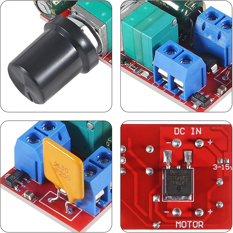 Mini 5a 10a 90w pwm 12v dc módulo controlador de velocidade do motor DC-DC 4.5v-35v regulador ajustável interruptor regulador de controle 24v