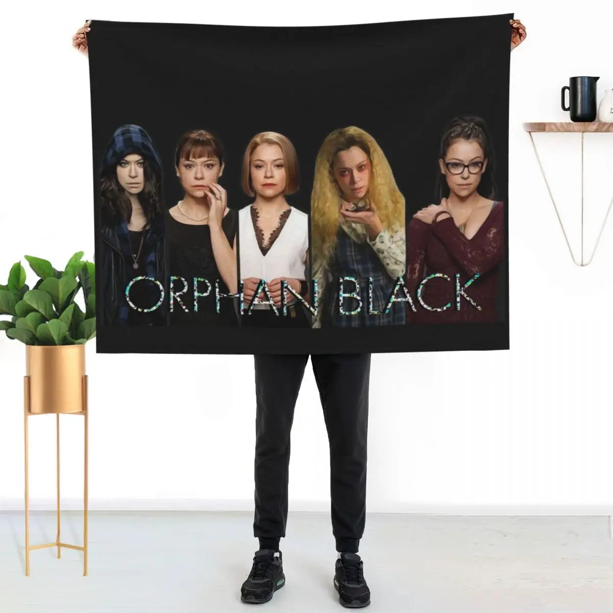 Orphan Black Glitch Throw Blanket couch cozy soft plush fuzzy picnic outdoor blanket