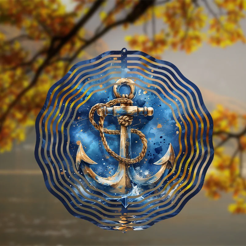 Outdoor Wind Chimes, Weathervane Wind Spinner on The Sea - Hanging Wind Sculpture, Courtyard Decoration, Courtyard Decoration