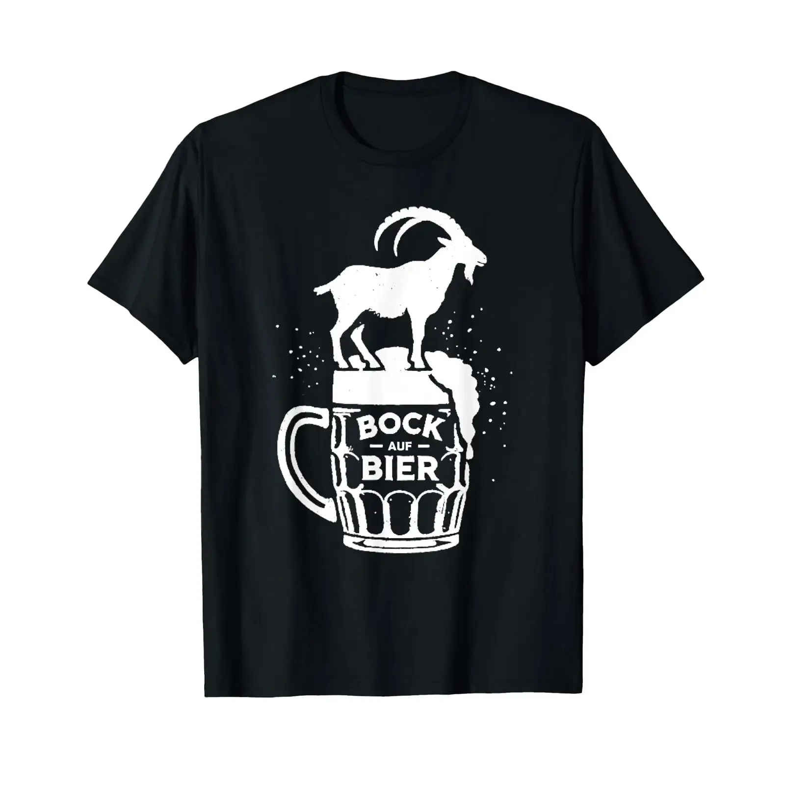T Shirt with German Text Bock Auf Bier Language black vintage Washed Stretched Versatile fashion graphic Stylish Unisex