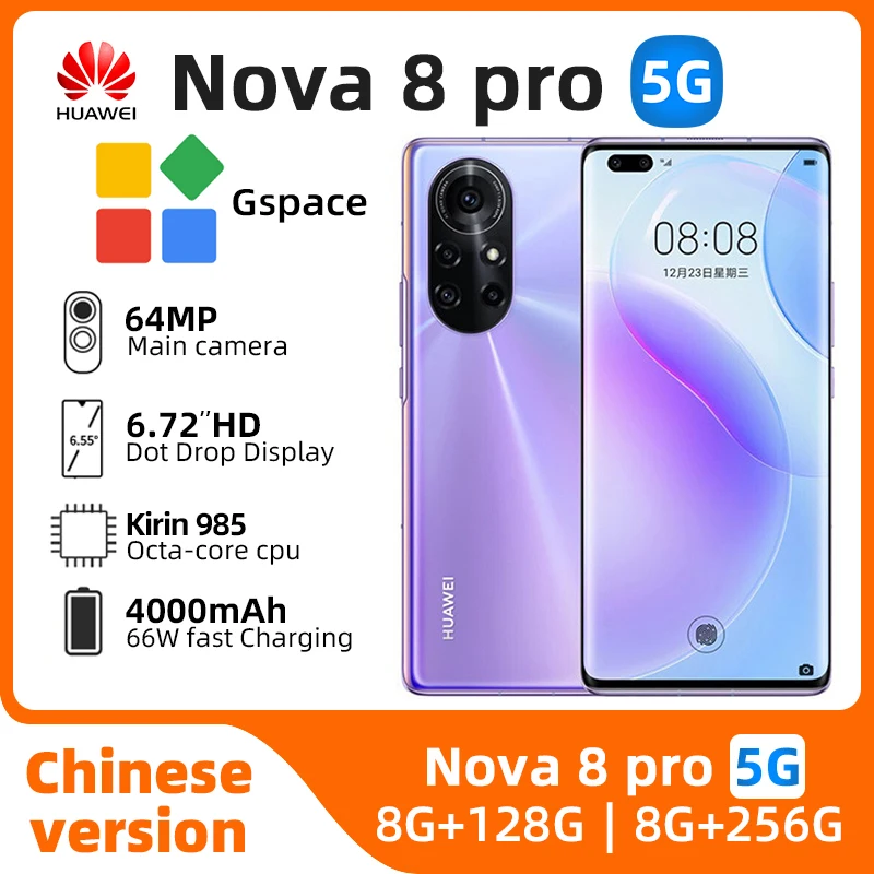 HuaWei Nova 8 Pro 5G Kirin 985 6.72