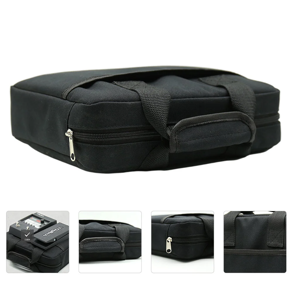 Effects Pack Effector Organizer Guitar Handbag Portable Case Holder Metal Zipper Multi-purpose Storing Handheld Accessory