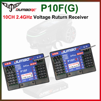 DUMBORC P10F P10FG 10CH 2.4GHz Receiver Gyro Voltage Return RX for X10P-350 DDF-350 Transmitter Car Boat Tank Remote Control