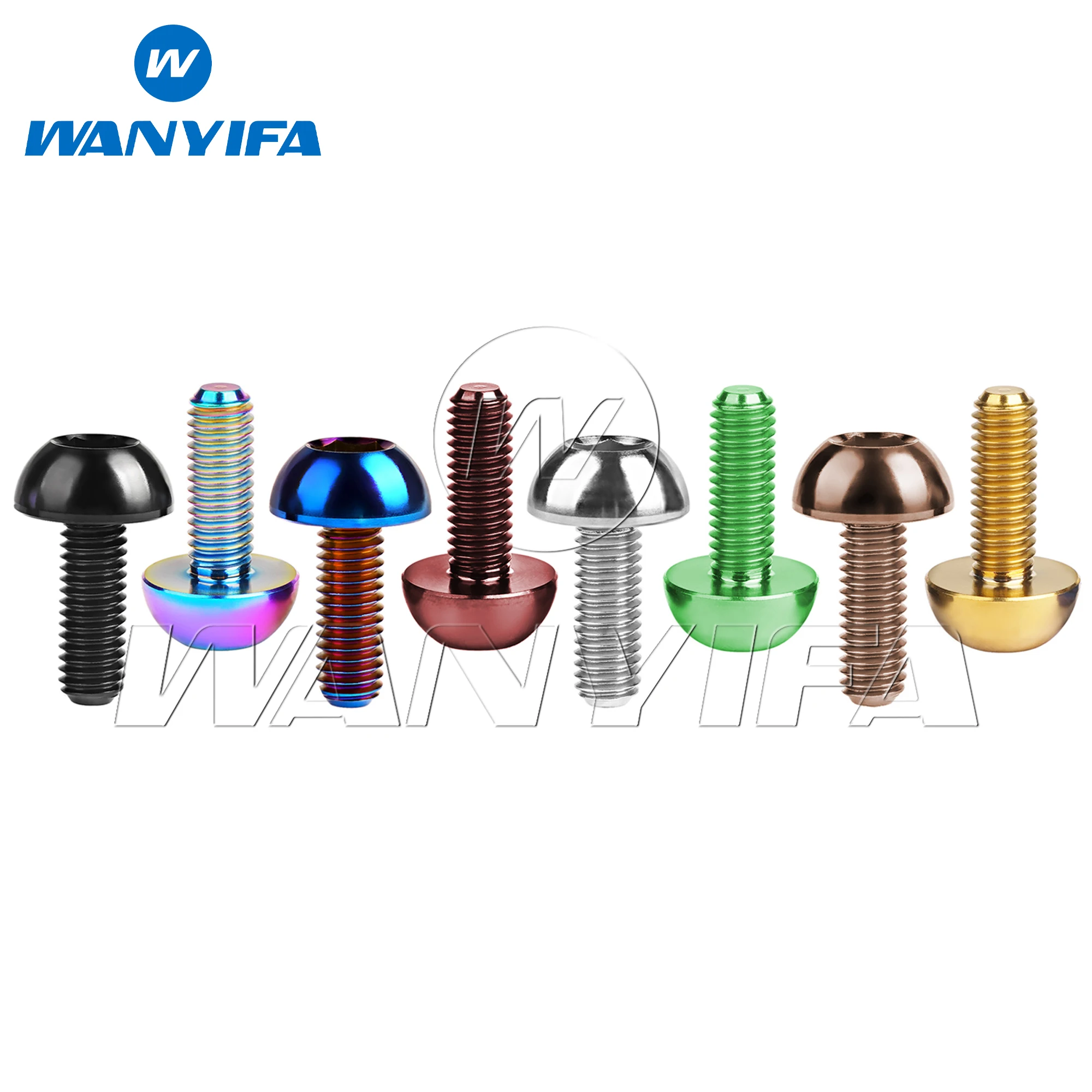 

Wanyifa Titanium Bolt M6x17mm Flat Button Hexagon Head Scerw Ti Grade 5 for Bicycle Motorcycle Disc Rotor