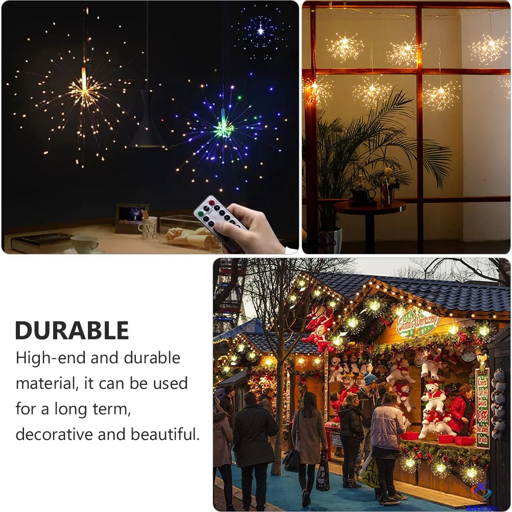 

1Set LED Light String Dandelion Firework Lamp Decorative Light Sturdy Reusable Ideal for Romantic Atmosphere Lamp