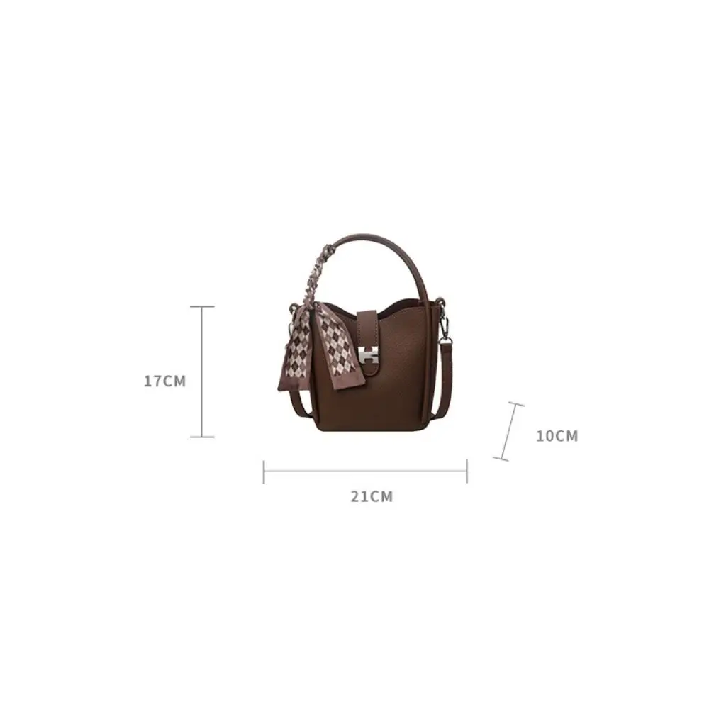 Gift Solid Color Underarm Shoudler Bags Letter with Ribbon Crossbody Bags PU Satchel Hobo Bag for Women