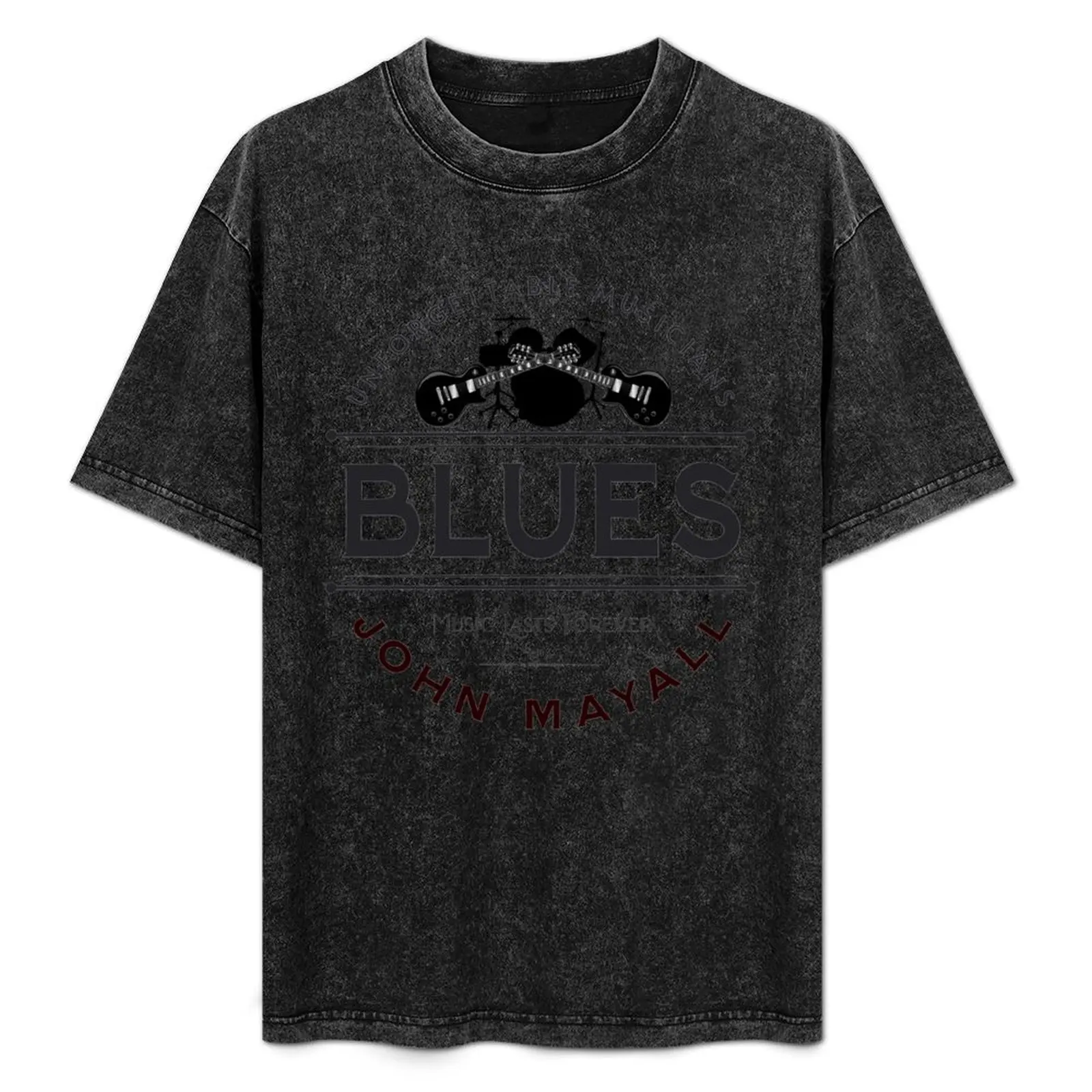 

John Mayall - Music lasts forever D15 - Blues T-Shirt Basic All Season Solid T-Shirt