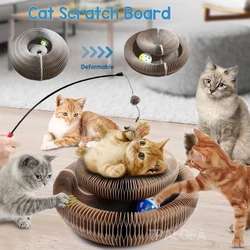 Cat Scratch Board Magic Organ Cat Scratching Board Cat Toys With Catnip Ball Durable Cats Grinding Claw Post Cat Accessories