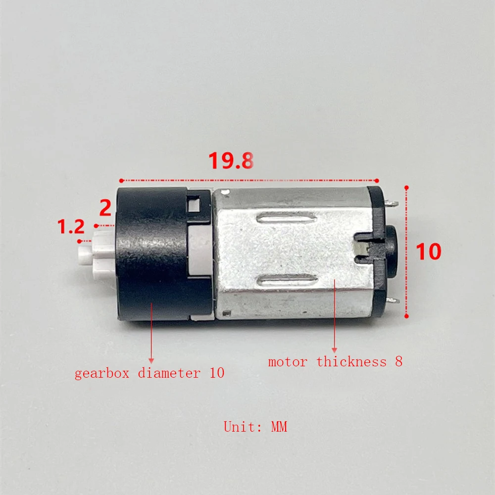 Mini M10 Planetary Gearbox Motor Plastic Gear Low Noise 3.7V 72RPM Precision Motor for Microelectronic Equipment Electronic Lock