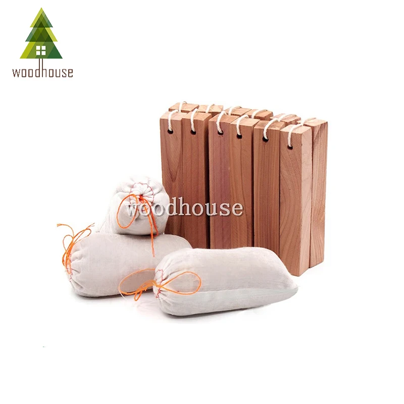 Cedar Wood for Closets Cedar Chips and Sachets for Drawers 12pcs Hanging wooden strips for Hangers & 3pcs Cedarwood Bags