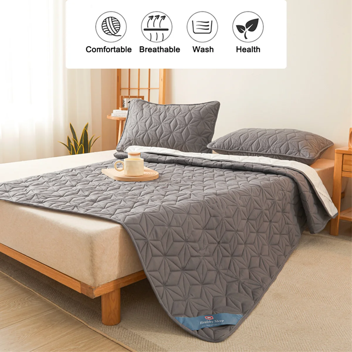 Surmatelas impermeable con banda elástica almohadilla
