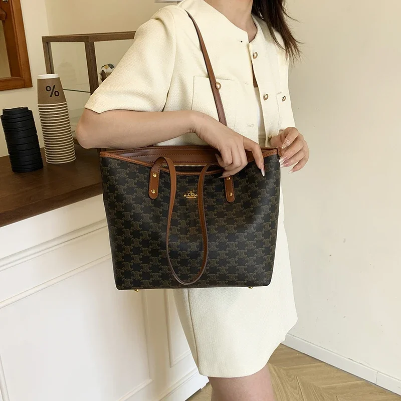 

Известная дизайнерская кожаная сумка через плечо для женщин с несколькими карманами Элегантный классический популярный стиль Безопасная