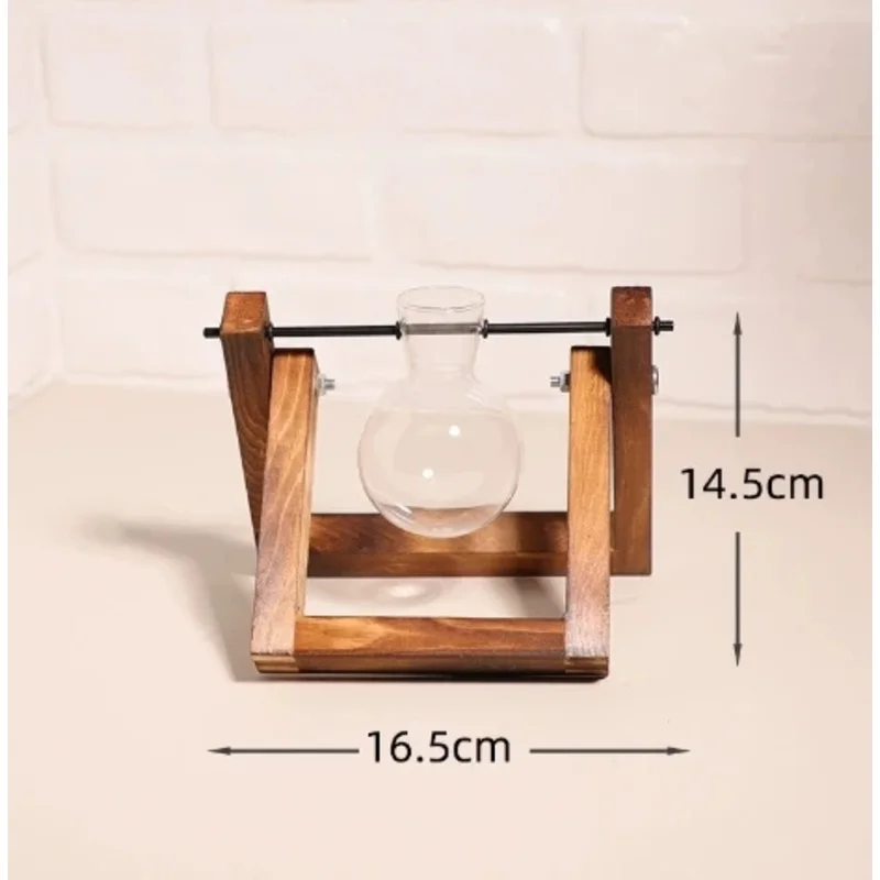 Arredamento bagno: dispenser creativo di sapone con cornice in legno, vasi in vetro idrofilo e ananas verde - per organizzare fiori, scrivania
