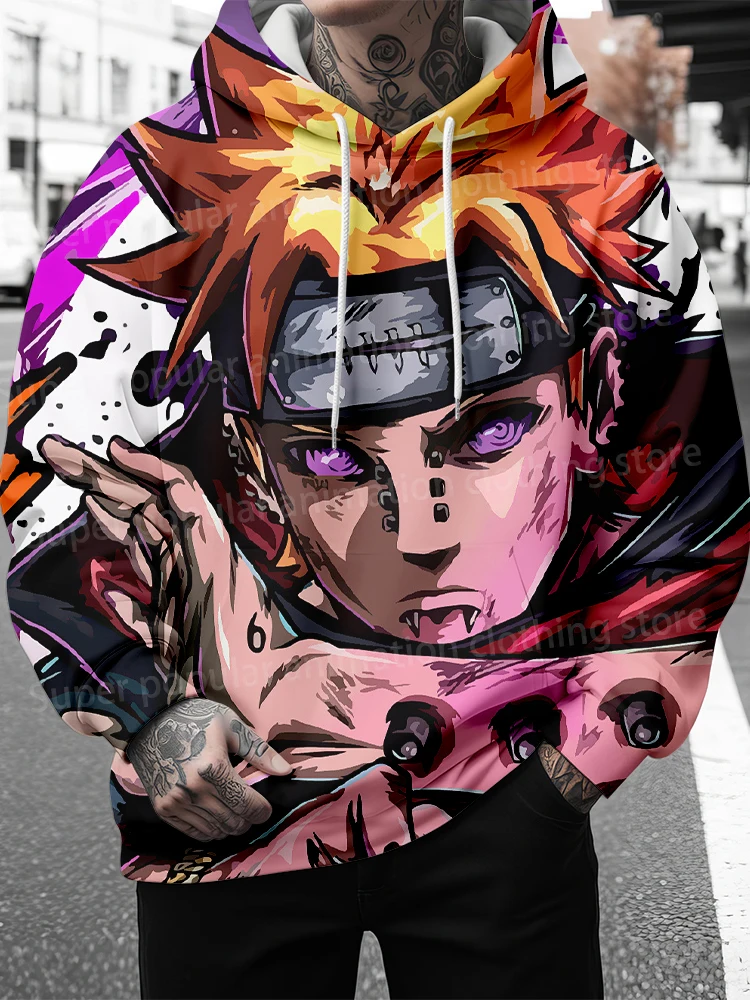 

Новинка 2025 года, горячая распродажа, аниме Наруто Саске Какаши, 3Dпринт, большие размеры, толстовки с капюшоном для мужчин и женщин, толстовка в стиле Харадзюку, пуловер