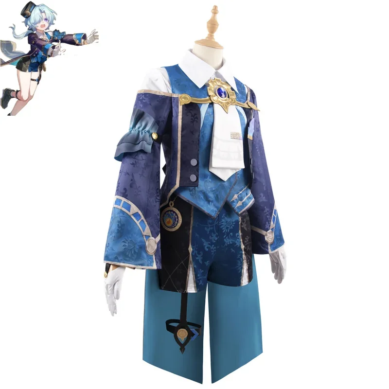 Anime Honkai: Star Rail Misha Cosplay Costume Game Printing Evening Dress Coat Adult Man Woman Carnival Masquerade Ball Suit